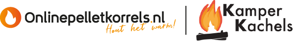 Wees gerust logo's Onlinepelletkorrels.nl en Kamper Kachels