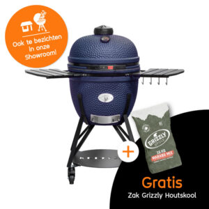 Kamado XL Blauw Keij Actie Grizzly Grills Houtskool Showroom