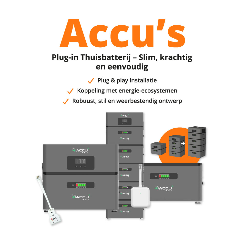 AccuMate Plug-in Thuisbatterij – Slim energie opslaan zonder installatie